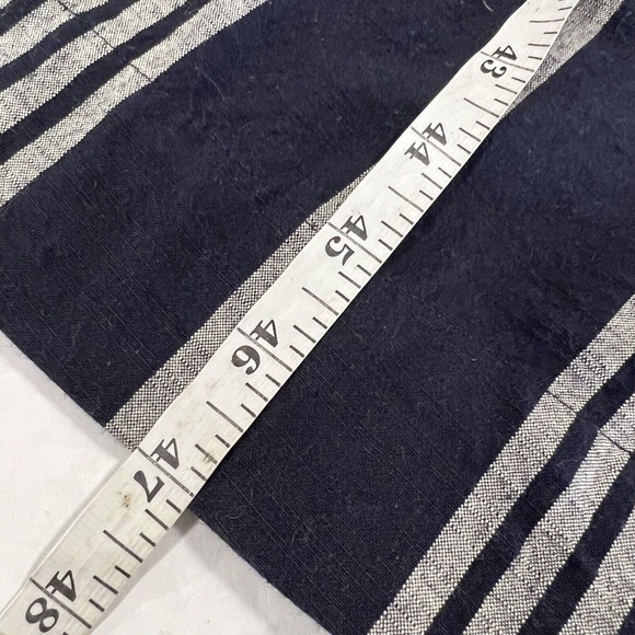 Ace & Jig Sz M Margaret Belted A-Line Midi Dress In Selvedge Blue Stripes - Picture 9 of 11